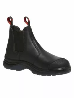 Work Boots & Shoes King Gee Black Tradie Elastic Pull Up Boots