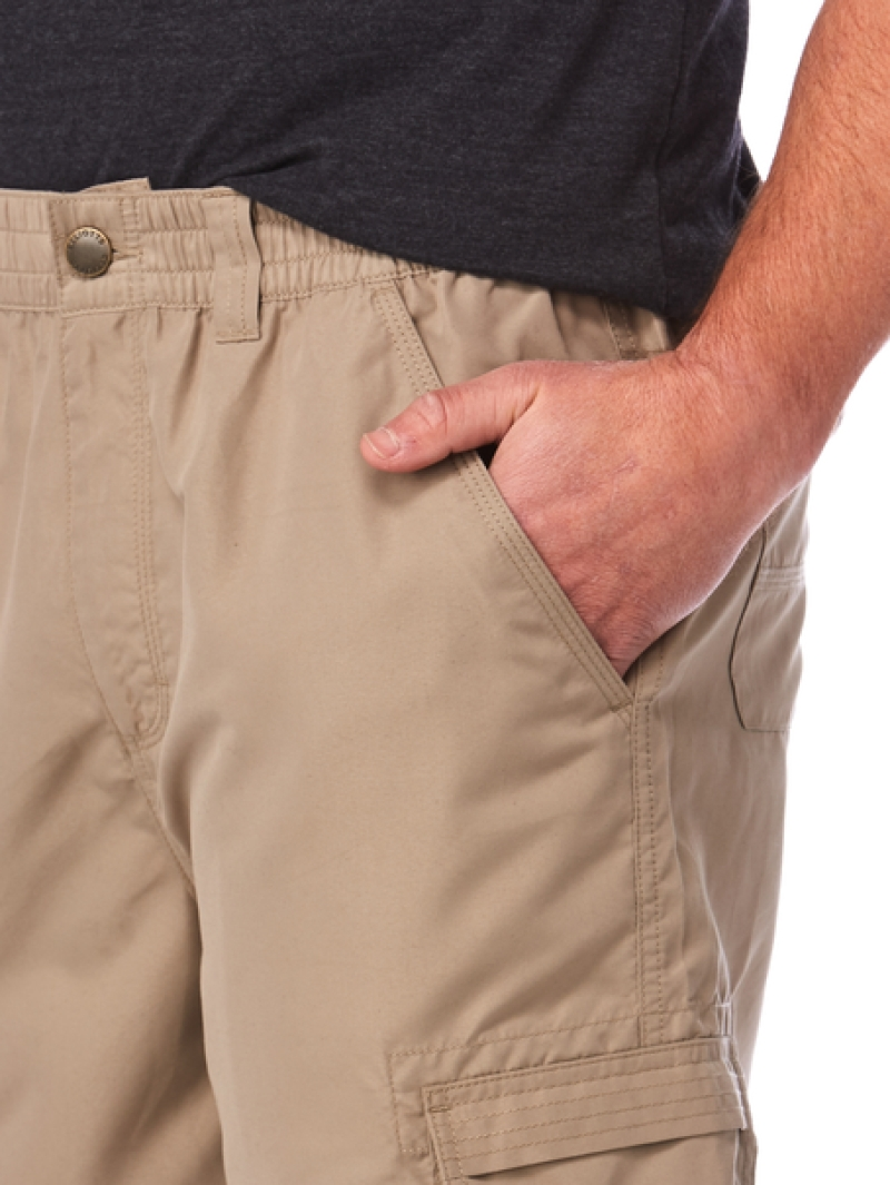 Elliotts Microfibre 3/4 Cargo Shorts Beige - Elastic Waist 4 Elliotts Microfibre 3/4 Cargo Shorts Beige - Elastic Waist - Image 2