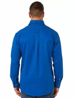 Traders Shirts Mens Outdoor Shirt Long Sleeve Blue Quarter Placket 5 Traders Shirts Mens Outdoor Shirt Long Sleeve Blue Quarter Placket -Traders Country Sales photo1 37504 11683 org