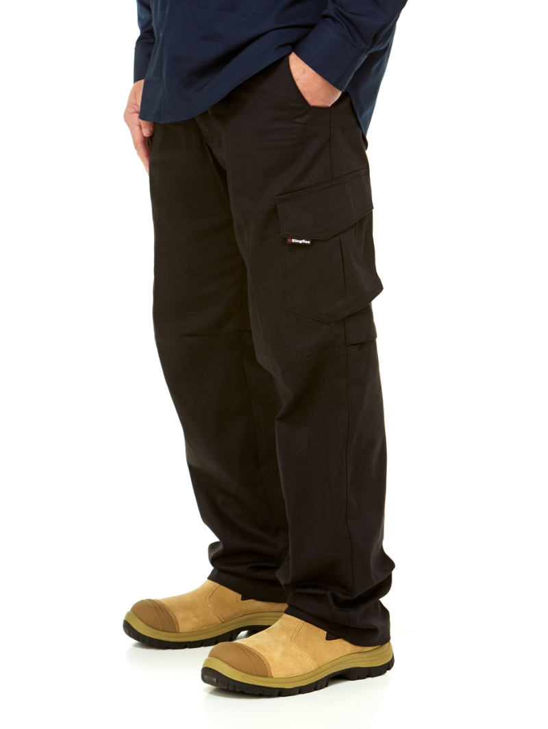 Lowes Trousers King Gee Work Cool 2 Rip Stop Pants Black 5 Lowes Trousers King Gee Work Cool 2 Rip Stop Pants Black - Image 3