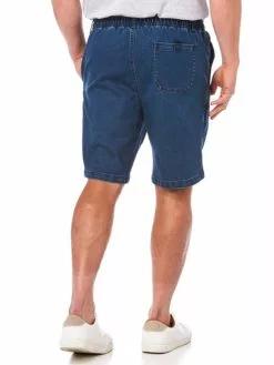 Lowes Elliotts Mid Wash Denim Elastic Waist Shorts -Traders Country Sales photo2 33123 250 org
