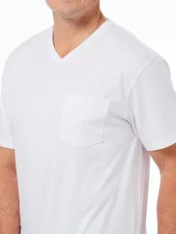 Casual Menswear Lowes Contemporary White V-Neck T-Shirt -Traders Country Sales photo2 41088 1786 org lores