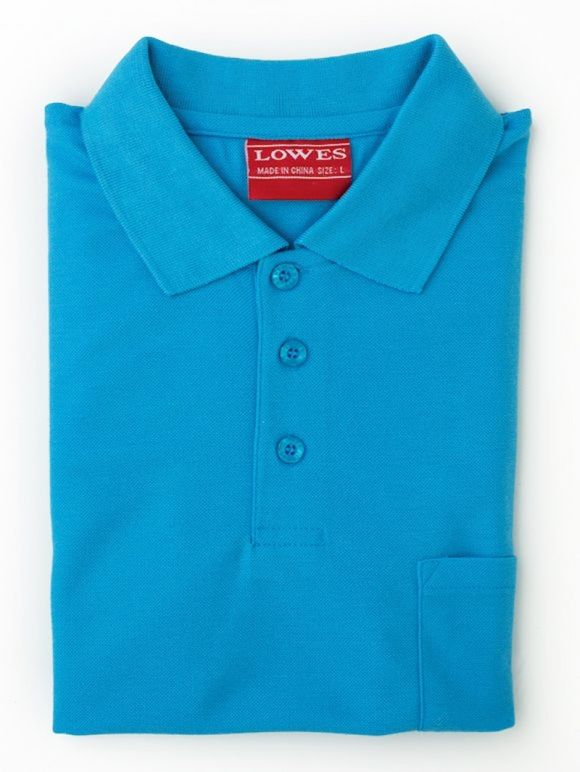 Polos Lowes Plain Polo Top With Pocket Aqua 5 Polos Lowes Plain Polo Top With Pocket Aqua - Image 3