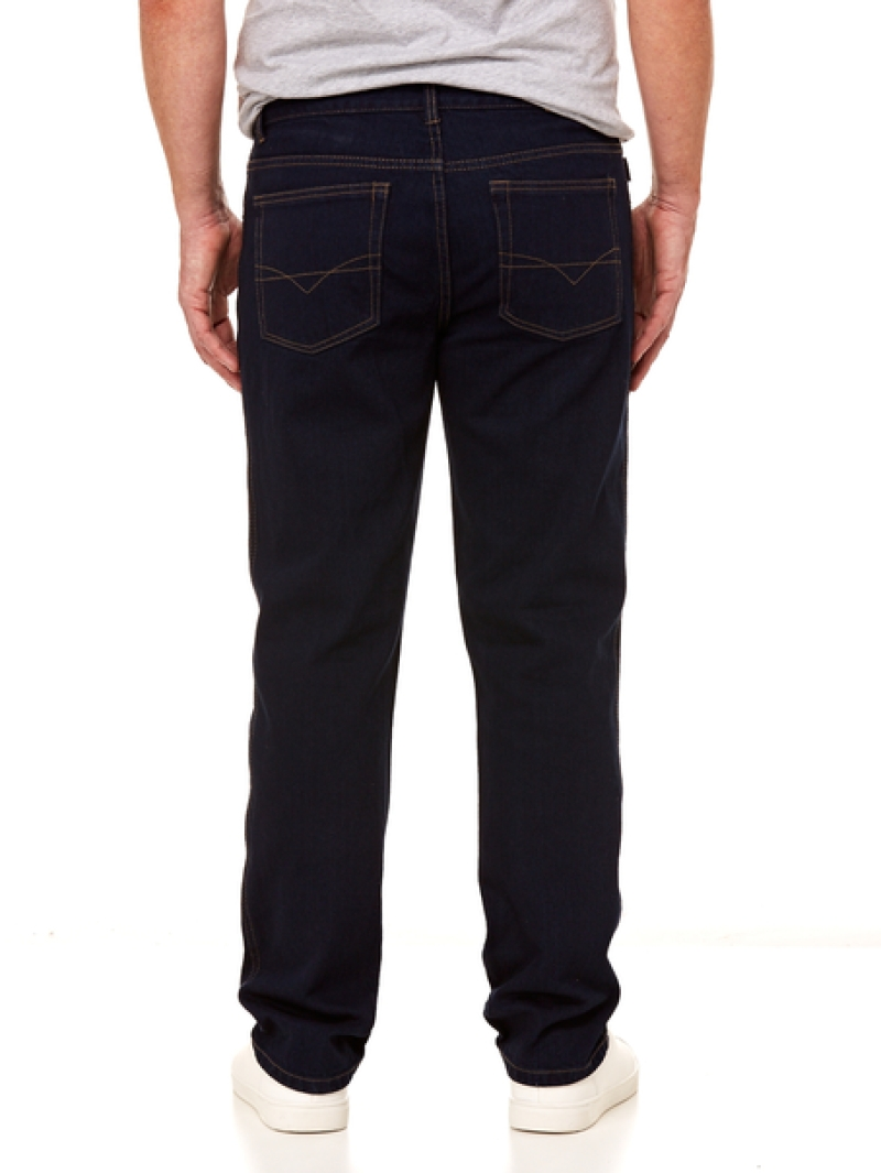 Street Cotton Jeans Dark Blue - Regular Fit 5 Street Cotton Jeans Dark Blue - Regular Fit - Image 3