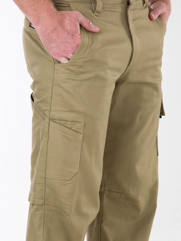 Trousers King Gee Work Cool 2 Rip Stop Pants Khaki 8 Trousers King Gee Work Cool 2 Rip Stop Pants Khaki - Image 6